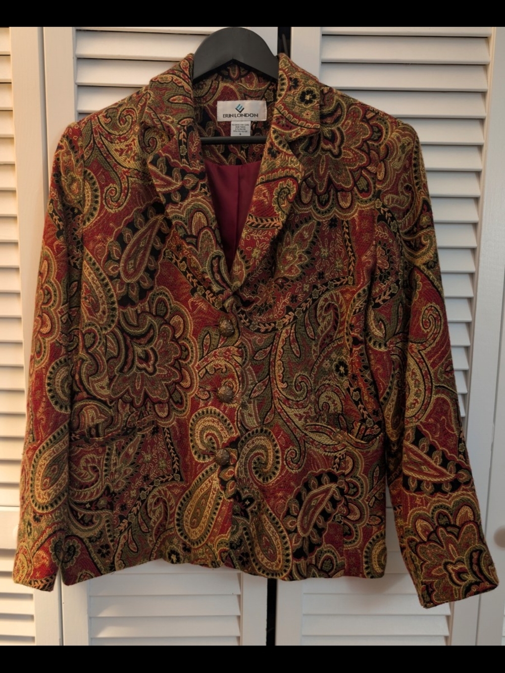 erin london Paisley Jacquard Blazer
